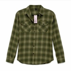 Wild Fable Green Plaid Button-Down Shirt